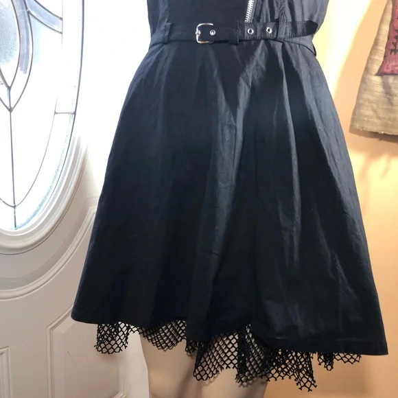 Royal Bones Black Moto Dress By Daang Goodman Size S - Picture 3 of 8